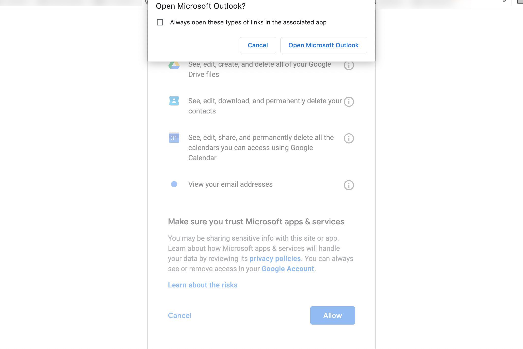 Откройте Microsoft Outlook, чтобы завершить процесс добавления учетной записи