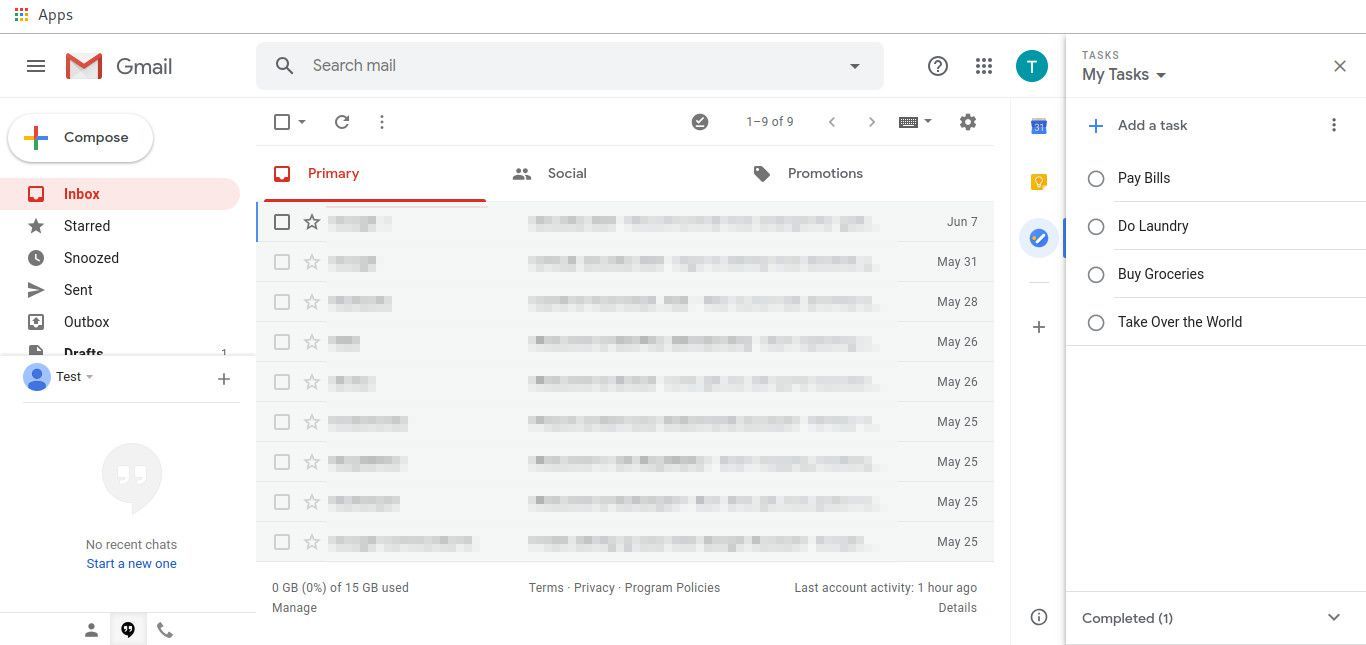 Gmail несколько задач