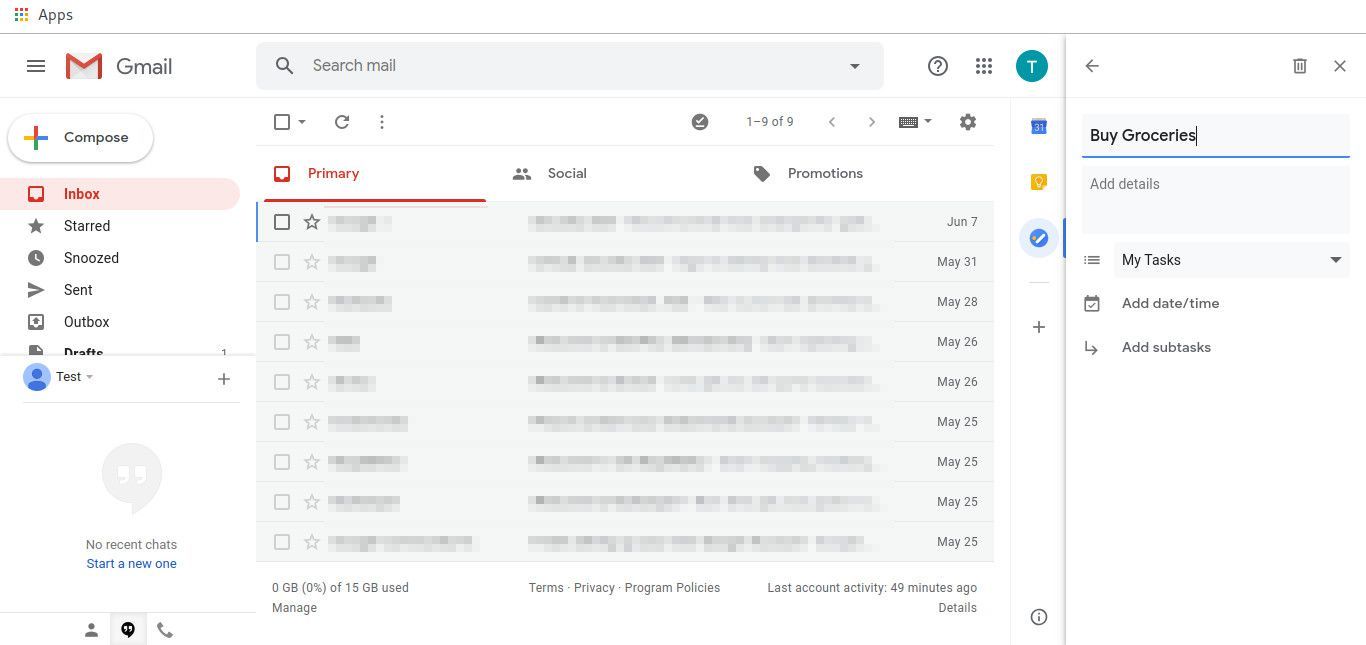Задача редактирования Gmail