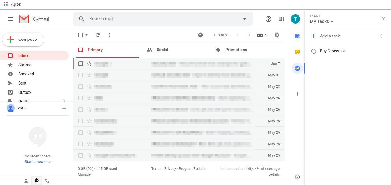Gmail с новым заданием
