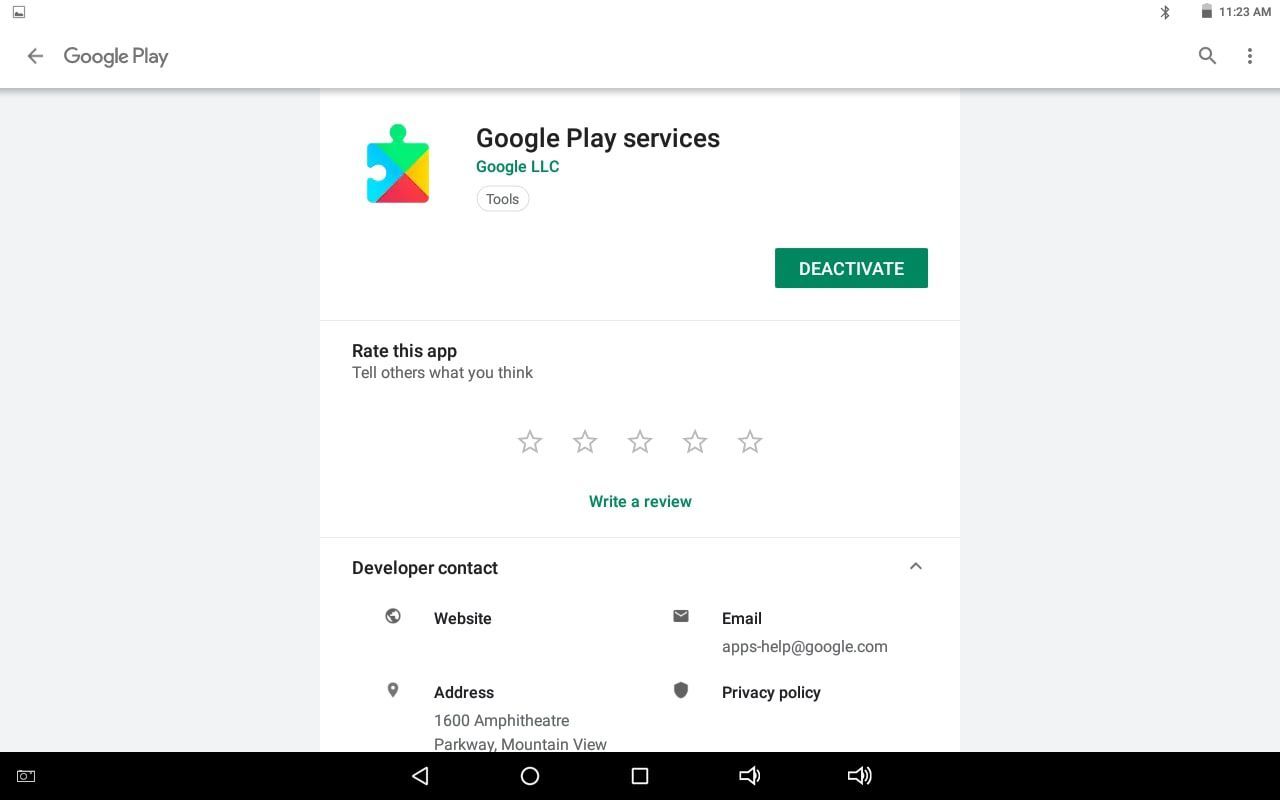 Если вы видите опцию Деактивировать, то Сервисы Google Play уже обновлены.
