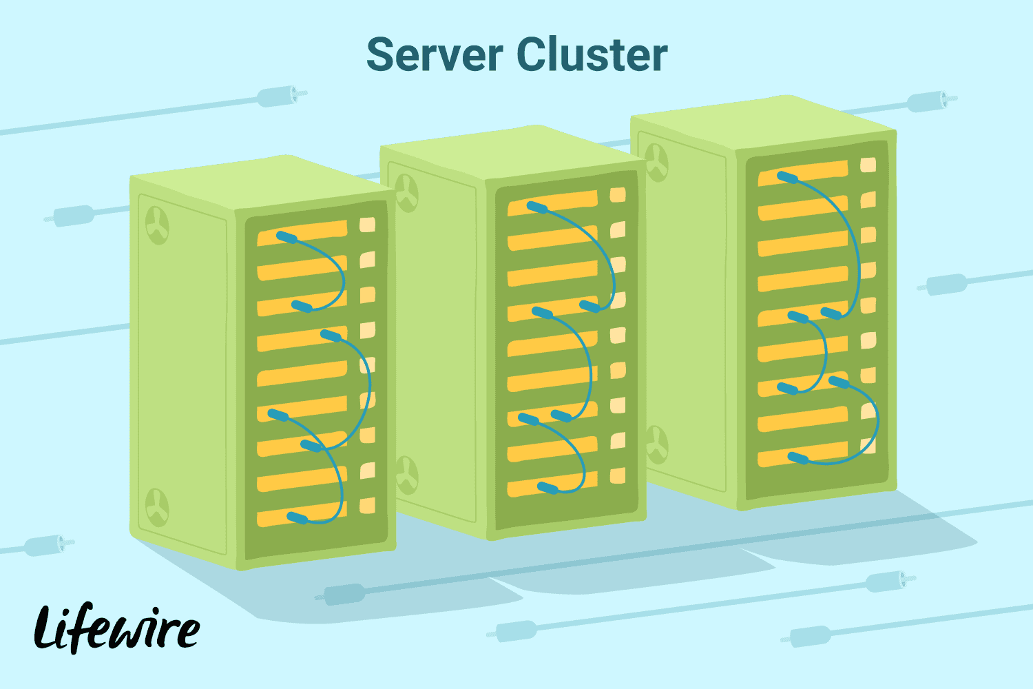 Иллюстрация кластера серверов.