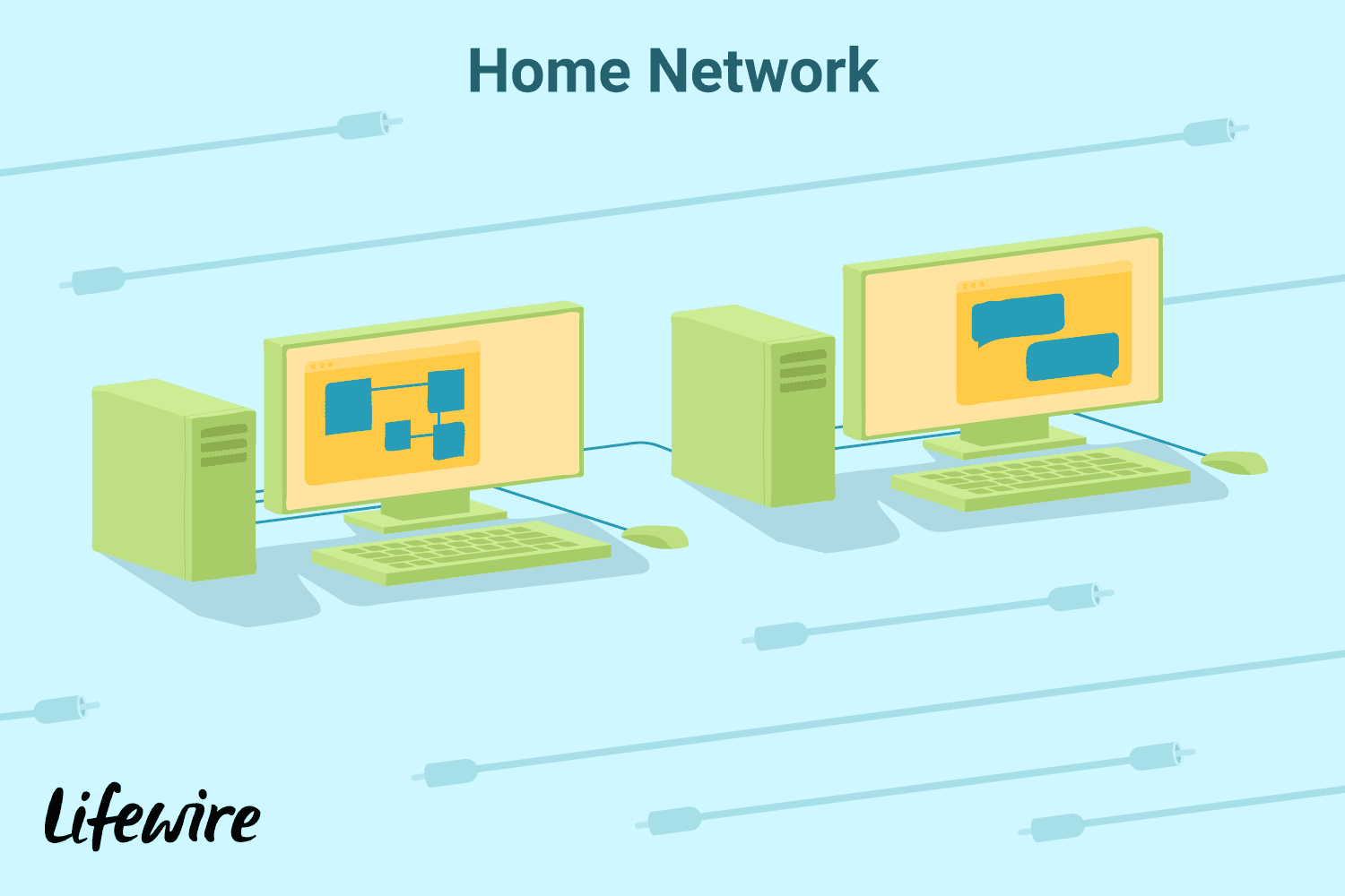 Иллюстрация серверов в домашней сети.