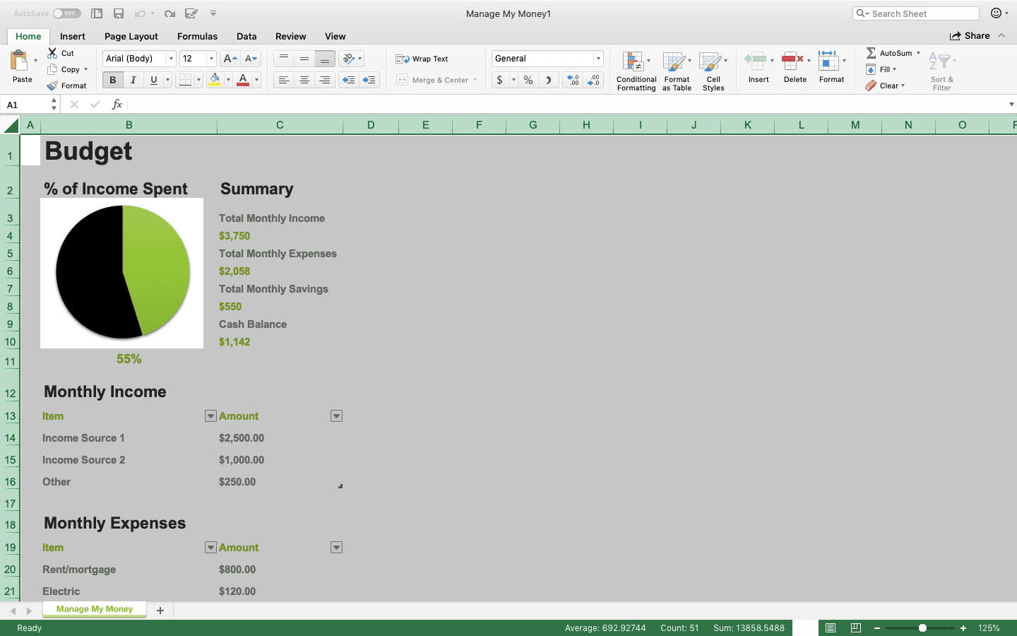 Выбор таблицы Excel в Excel