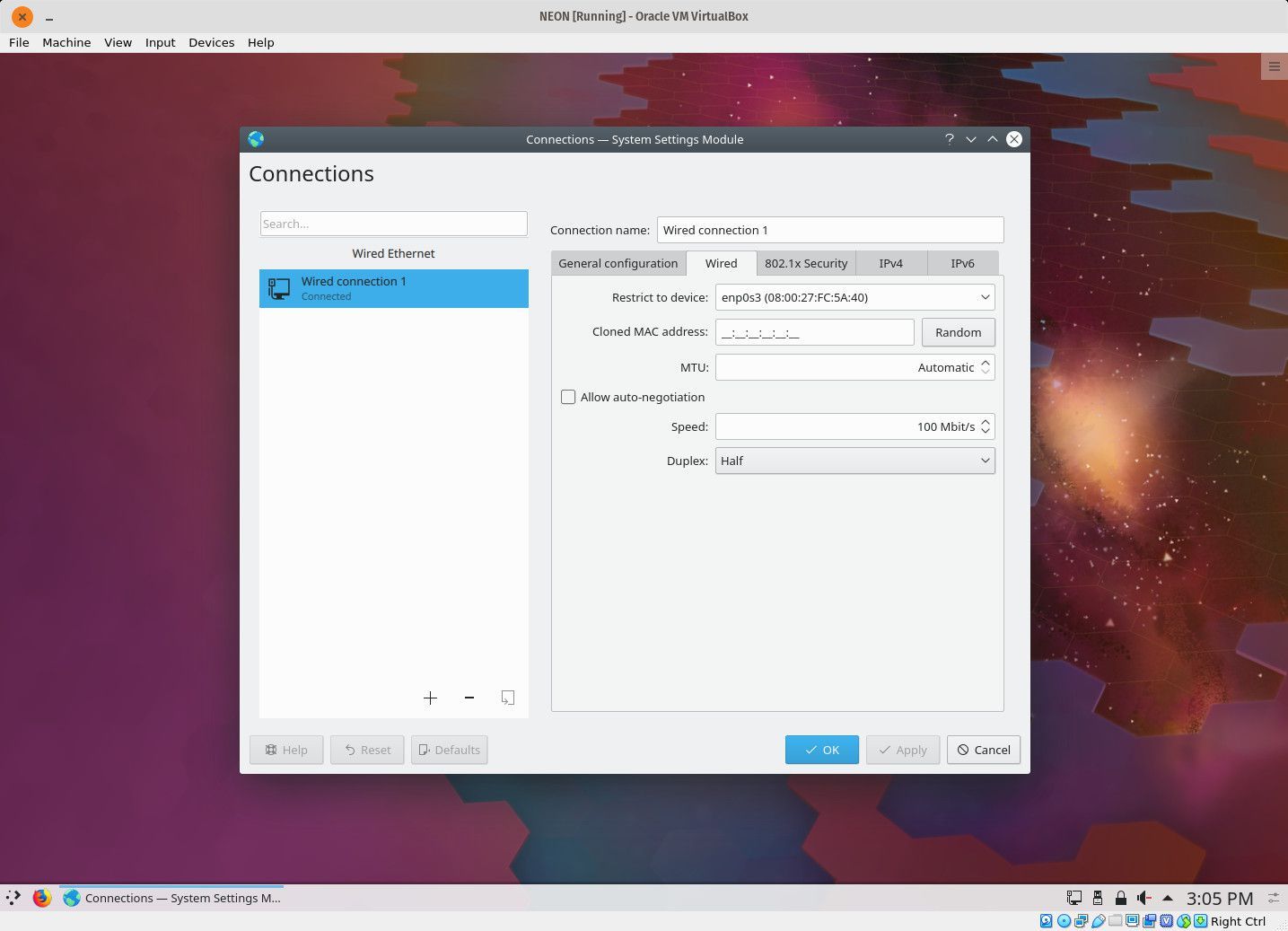Снимок экрана: окно KDE Connections.