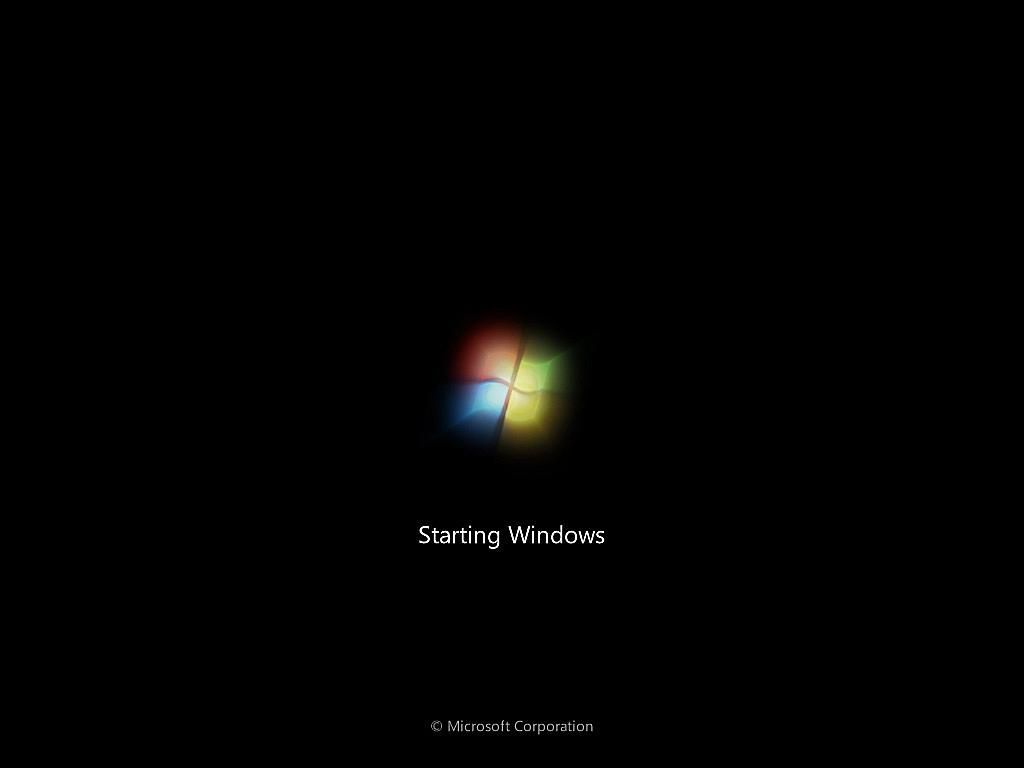 Снимок экрана заставки Windows 7