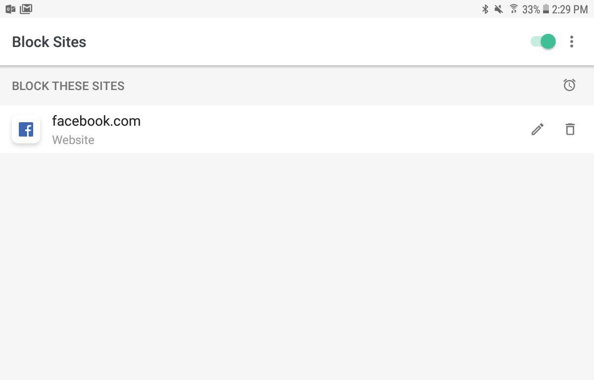 Скриншот BlockSite от Blocksite, показывающий, где запланировать заблокированный сайт