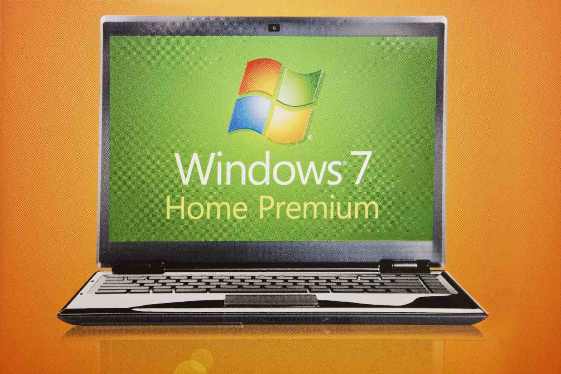 Снимок экрана ноутбука Windows 7.