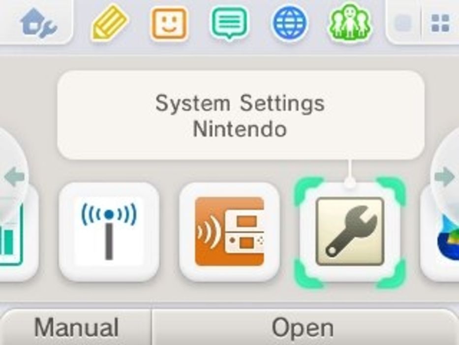 Включите исходную систему (исходную 3DS) и откройте «Системные настройки» в главном меню.