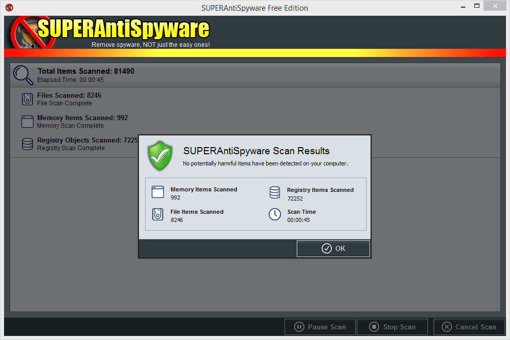 SUPERAntiSpyware в Windows 8