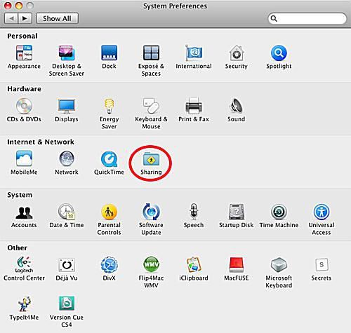 Использование OS X 10.5 в качестве файлового сервера