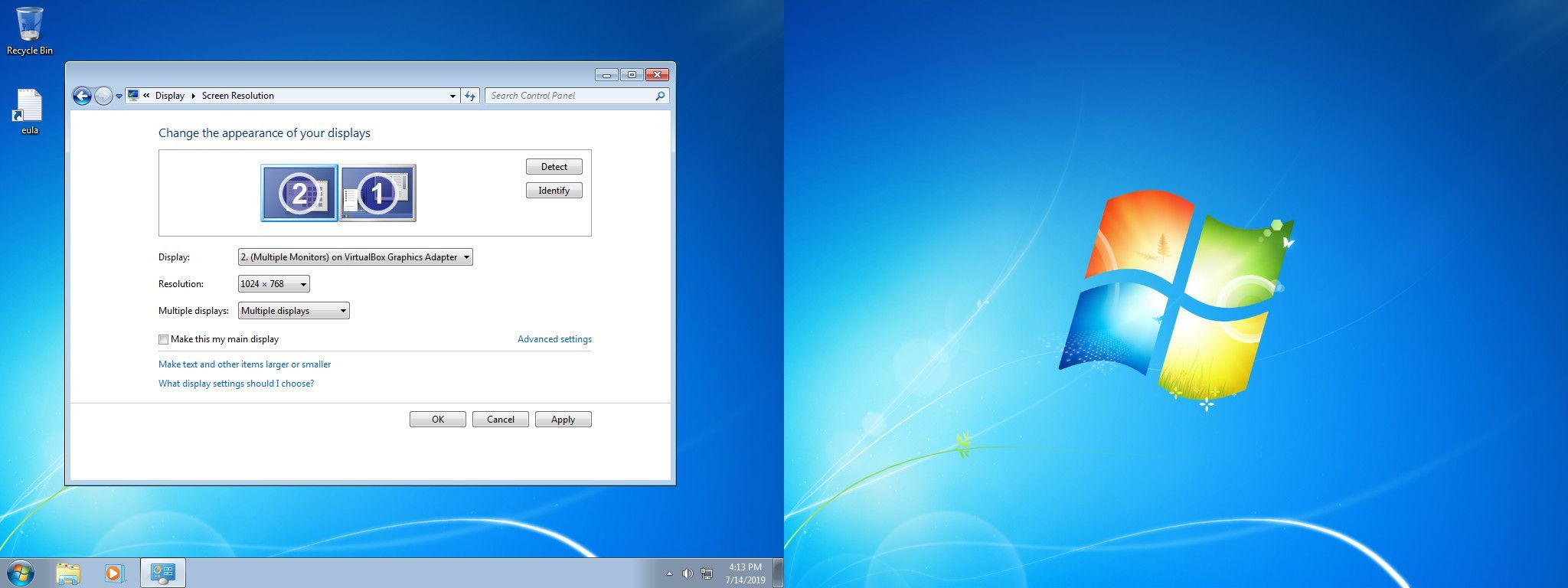 Windows 7 организовать дисплеи
