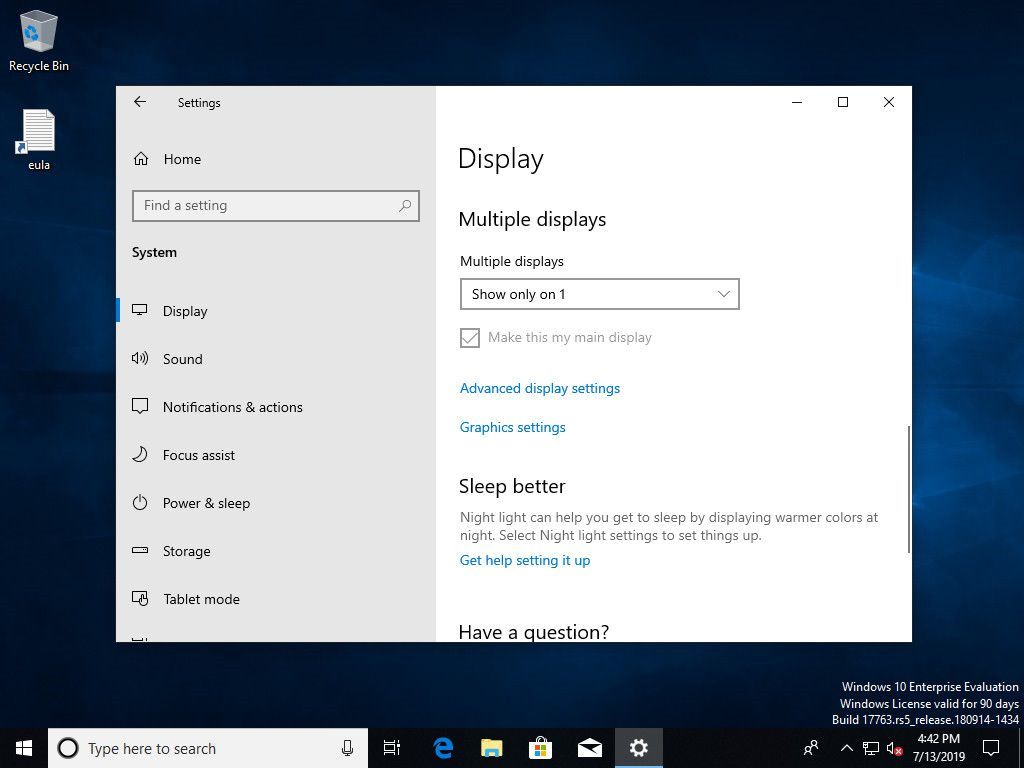 Windows 10 несколько настроек дисплея