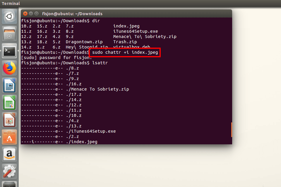 Снимок экрана: неизменяемый бит, устанавливаемый в файл JPEG в Ubuntu