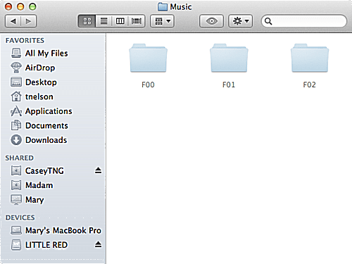Где iPod's Music Files