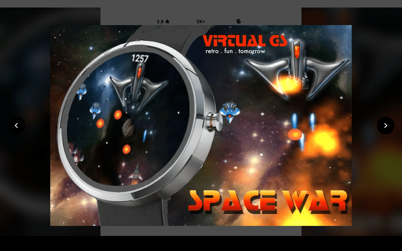 Рекламное изображение космической войны со страницы загрузки Google Play