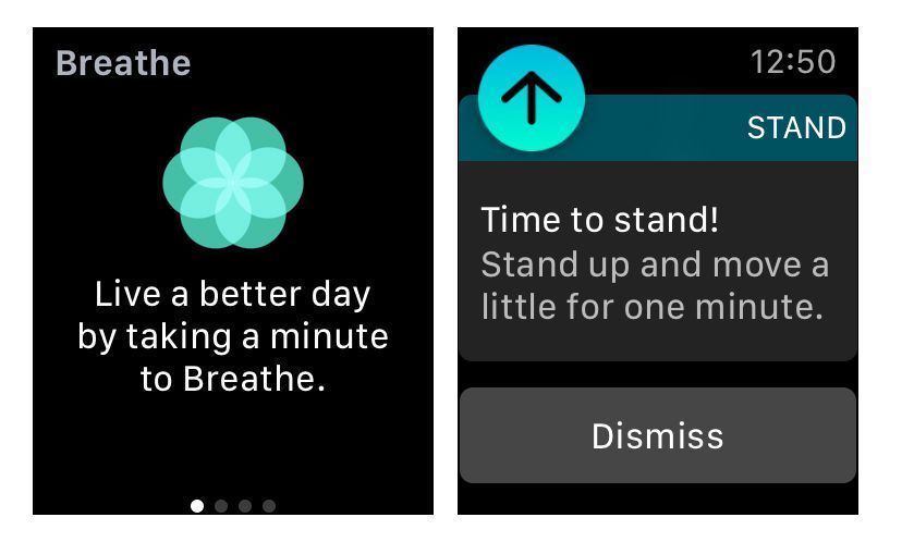 Apple Watch Breathe экраны приложений