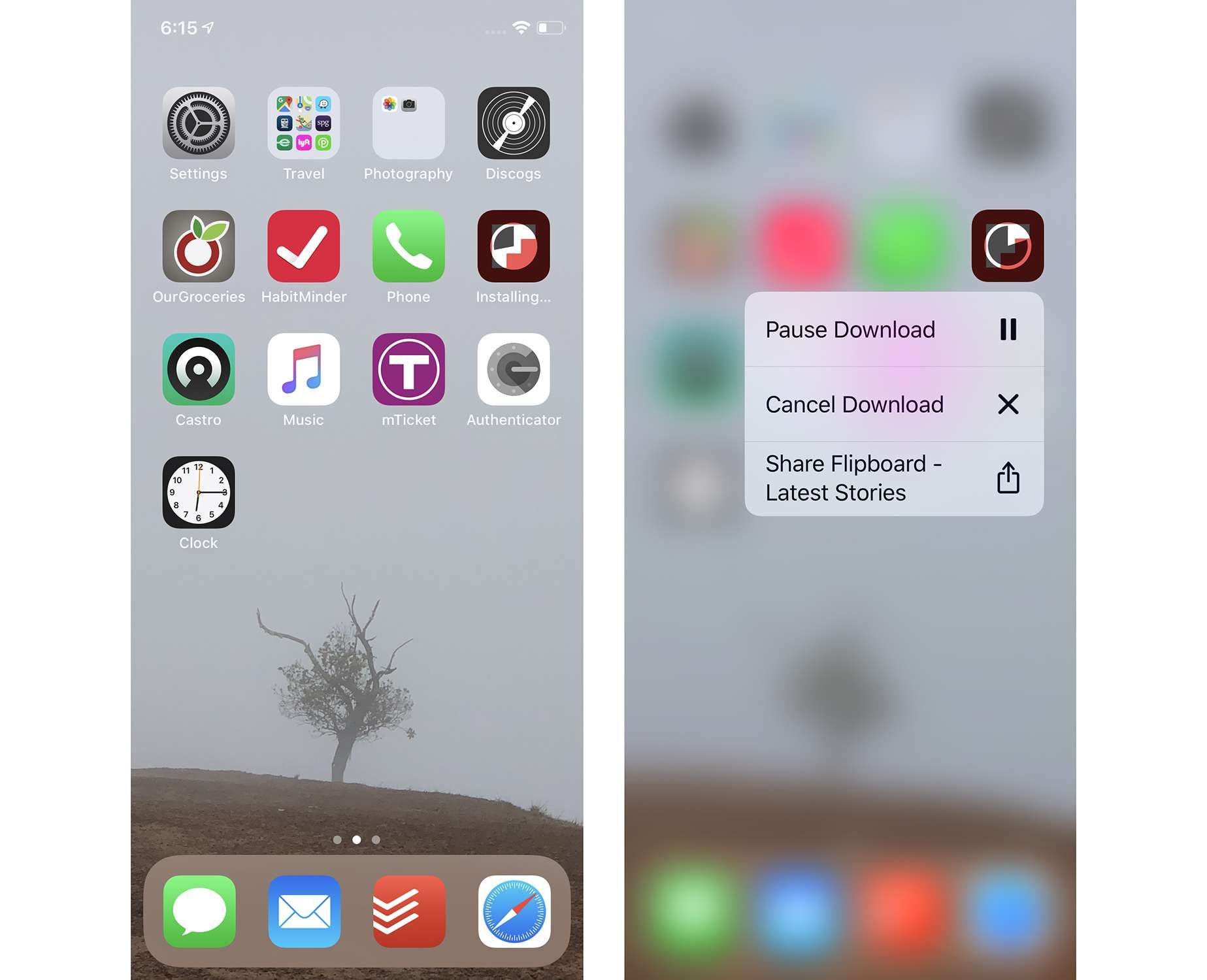 Снимок экрана паузы при загрузке приложения для iPhone