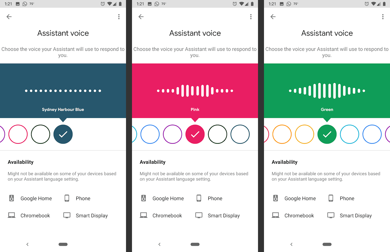 Голосовые опции Google Assistant на Android