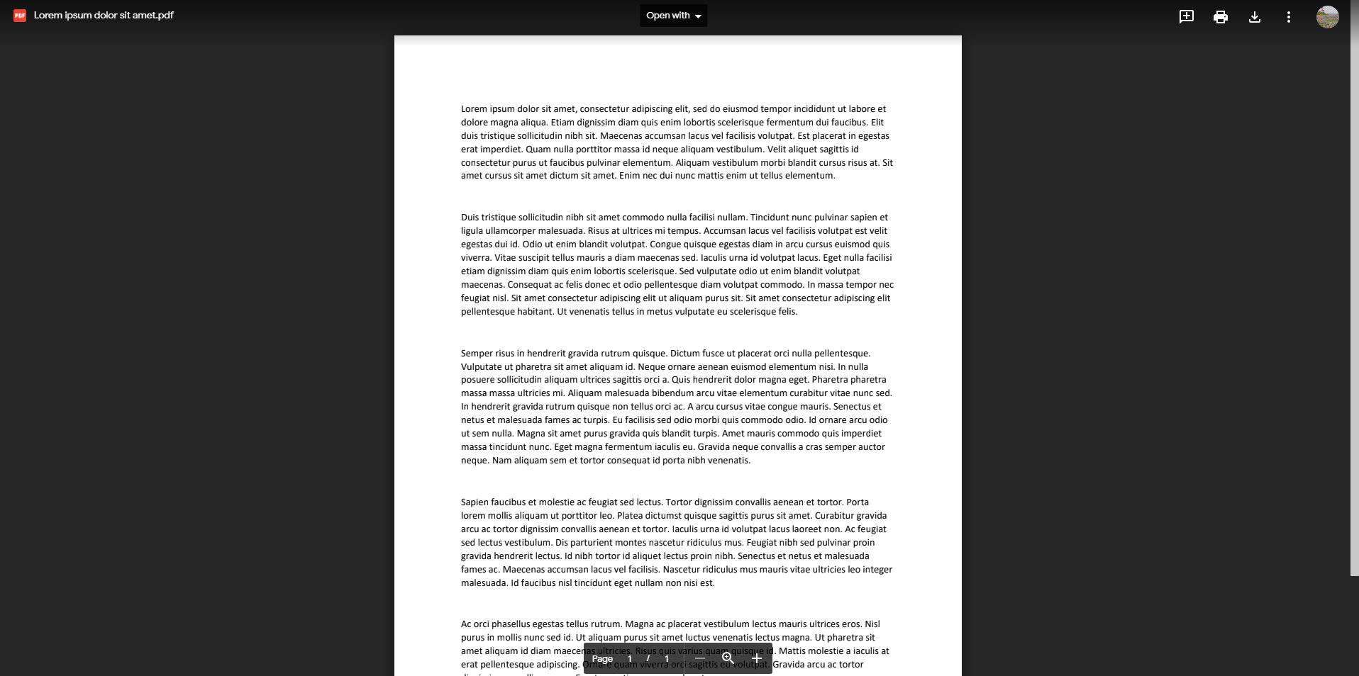 Снимок экрана загруженного PDF в Документах Google