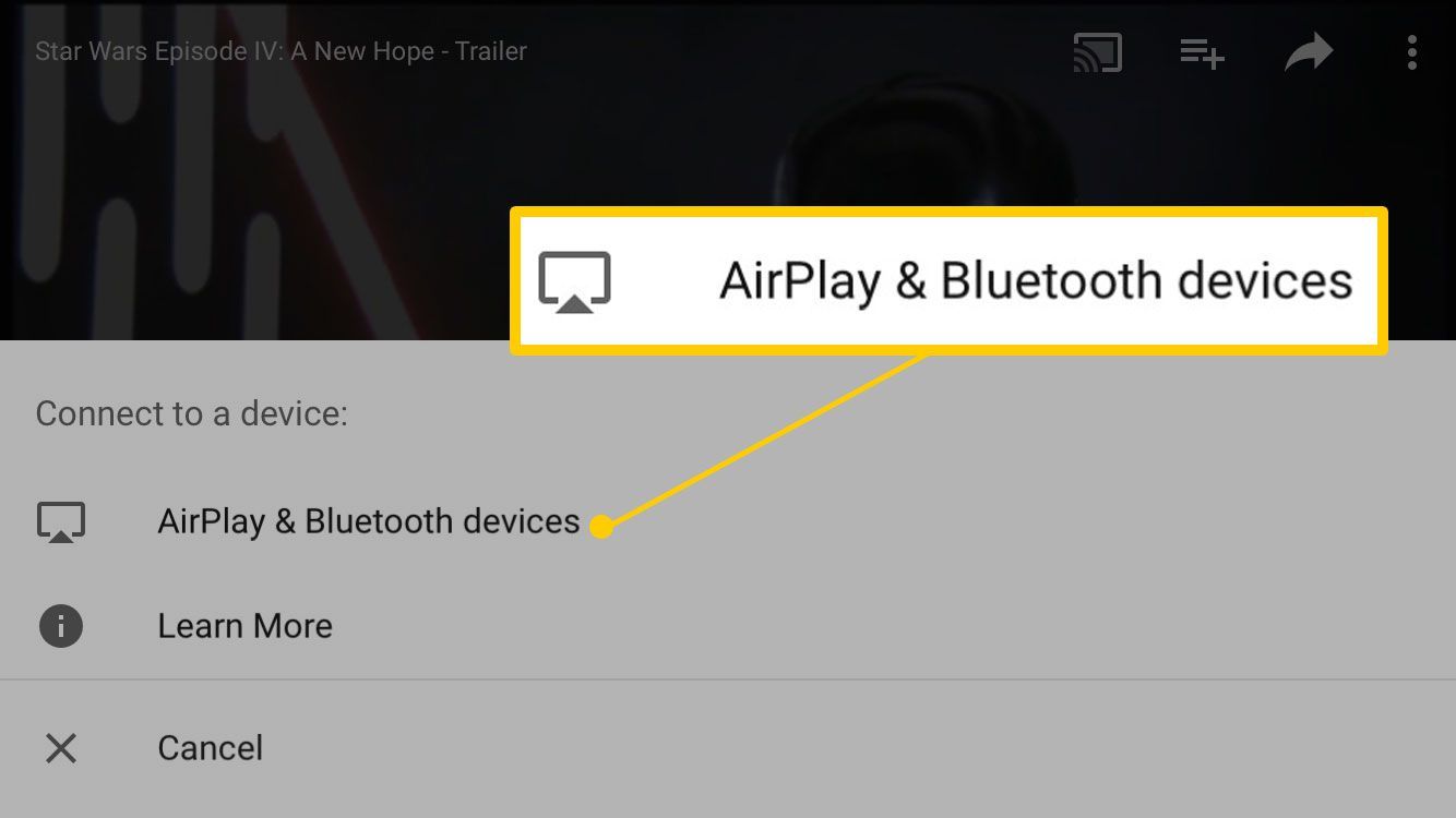 Устройства AirPlay и Bluetooth на iPhone