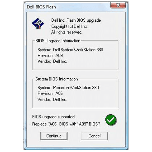 Утилита Dell BIOS Flash
