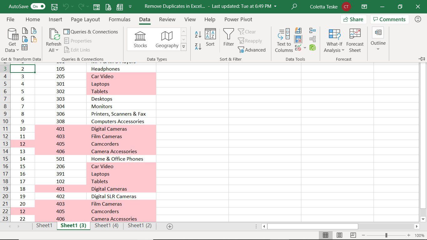 Инструмент удаления дубликатов в Excel для дедупликации листа Excel