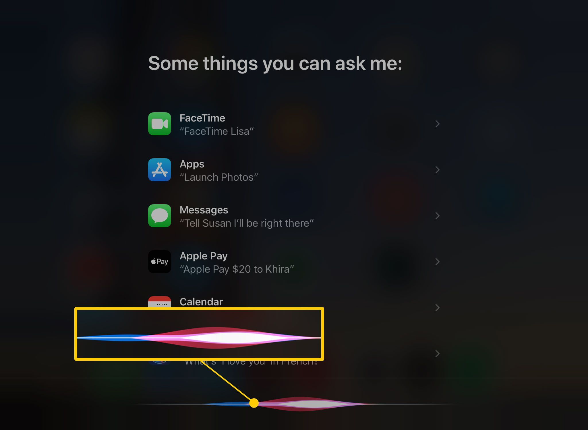 iPad Siri прослушивания