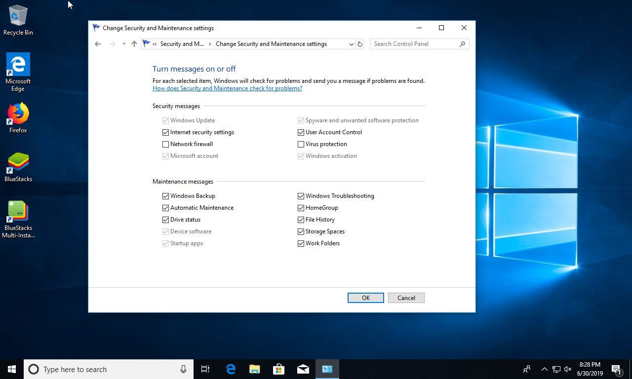 Windows 10 изменить настройки безопасности