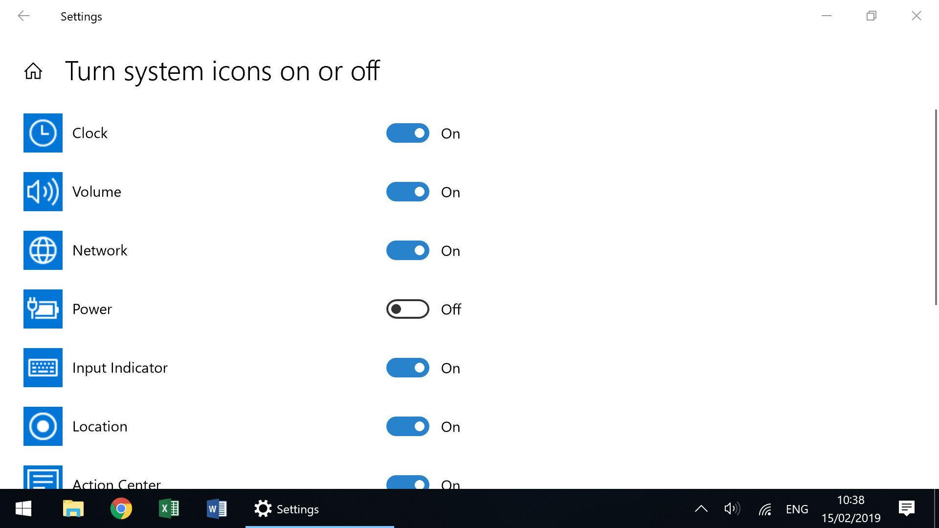 Включить или выключить системные значки - настройка панели задач Windows для отображения значка батареи