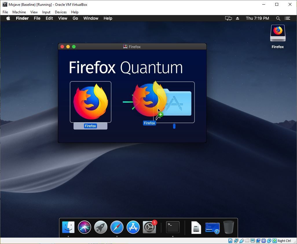 Перетащите Firefox в вашу папку приложений