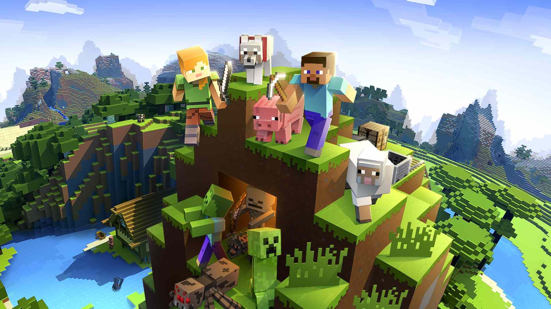 Minecraft видеоигры на Xbox и Nintendo Switch.