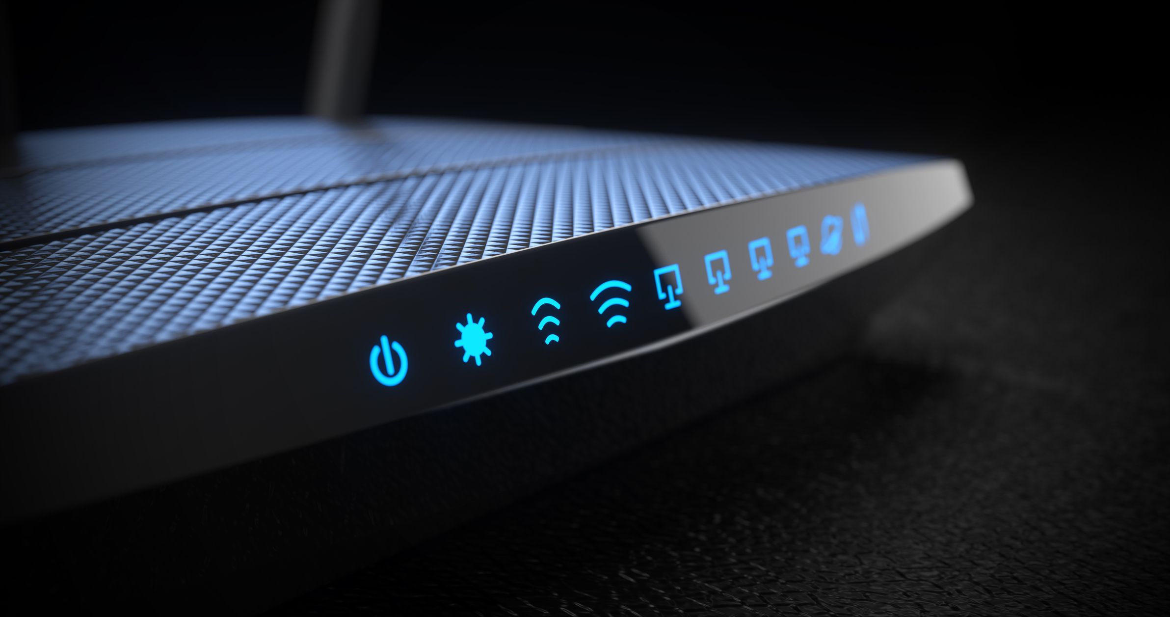 Wi-Fi беспроводной интернет-роутер на темном фоне