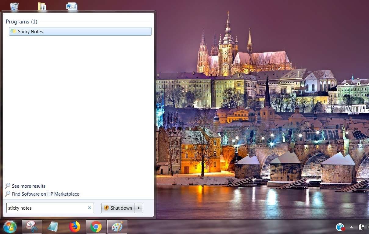 Снимок экрана: заметки при запуске поиска в Windows 7