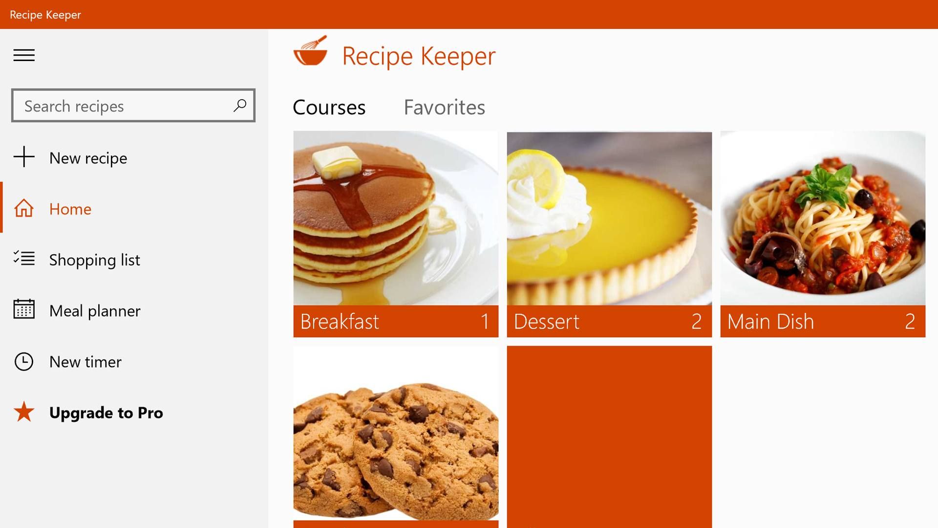 Рецепт Хранитель Windows 10 приложение для приготовления пищи