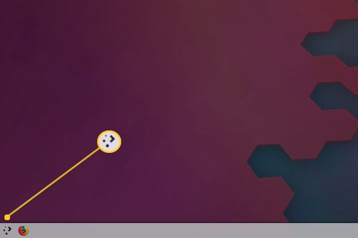 Кнопка меню KDE Plasma на рабочем столе Linux