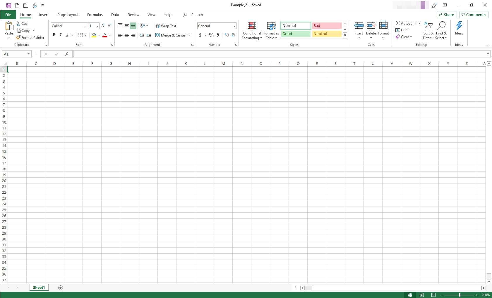 Электронная таблица Excel с применением ограничений на строки и столбцы