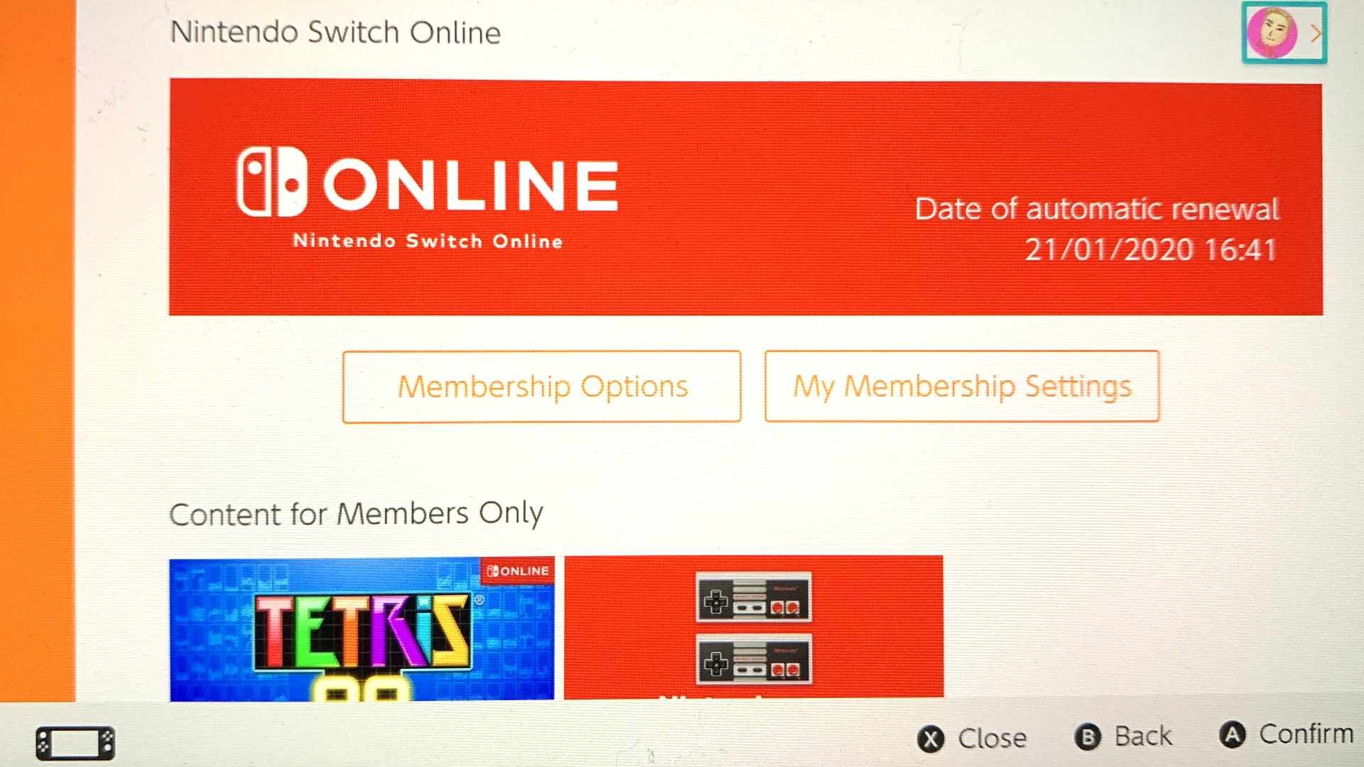 Nintendo eShop в игровой консоли Nintendo Switch.