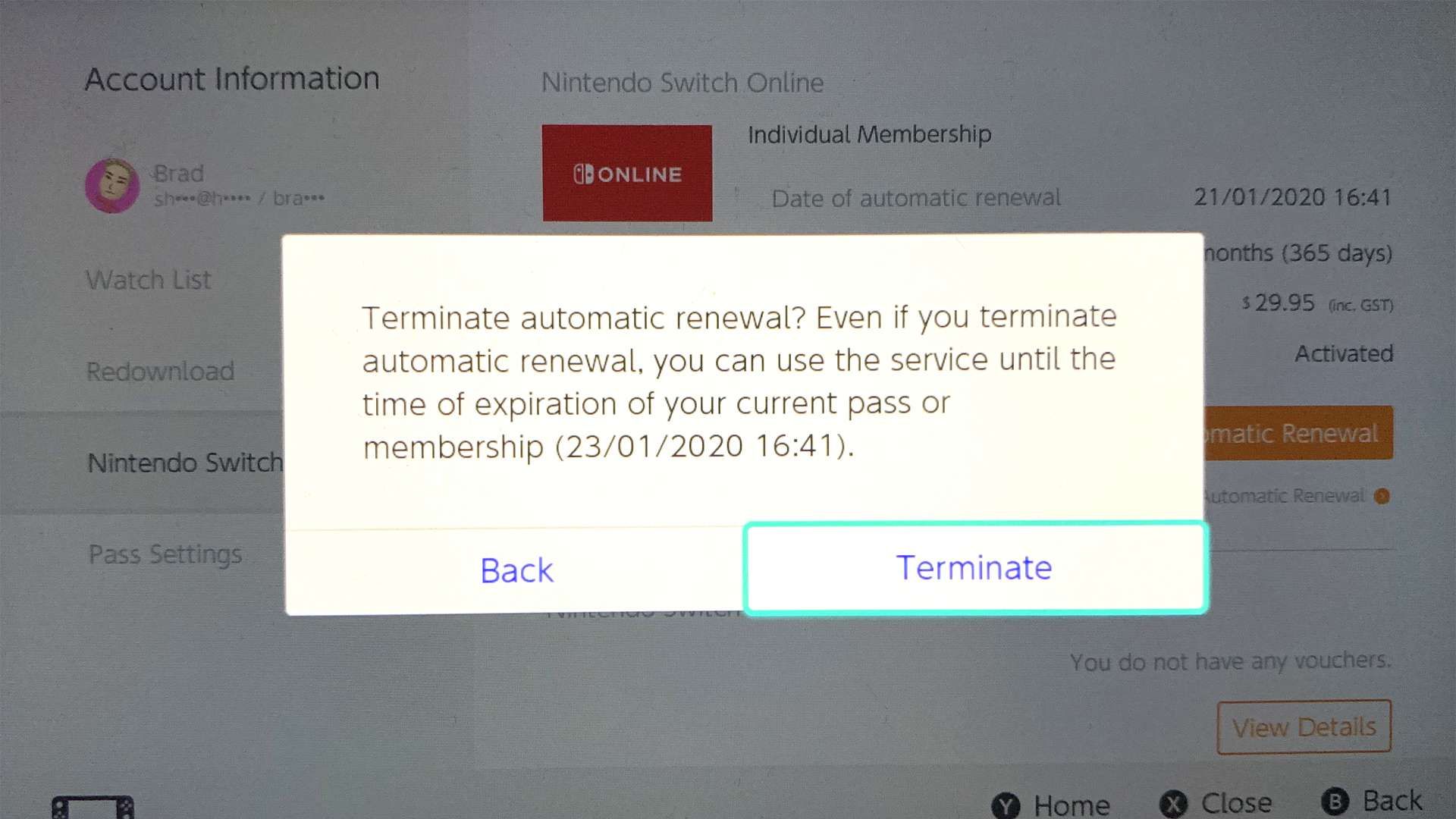Nintendo eShop в игровой консоли Nintendo Switch.