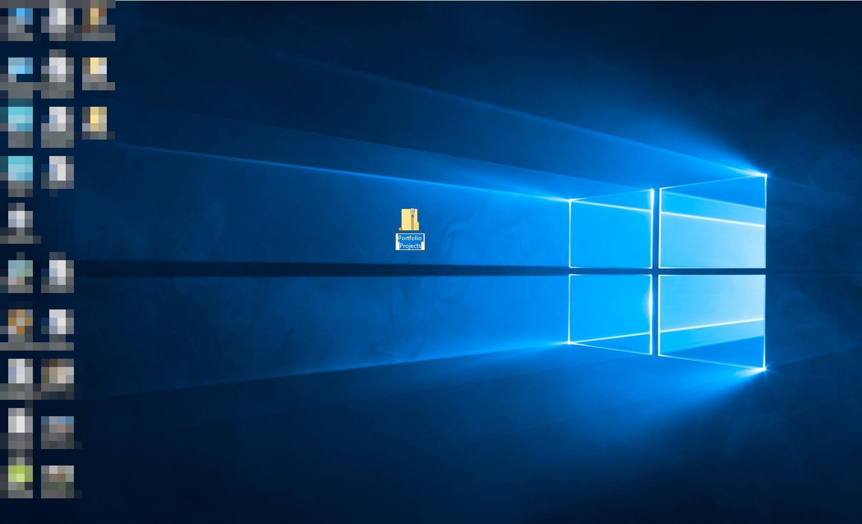 Рабочий стол Windows с новым файлом ZIP