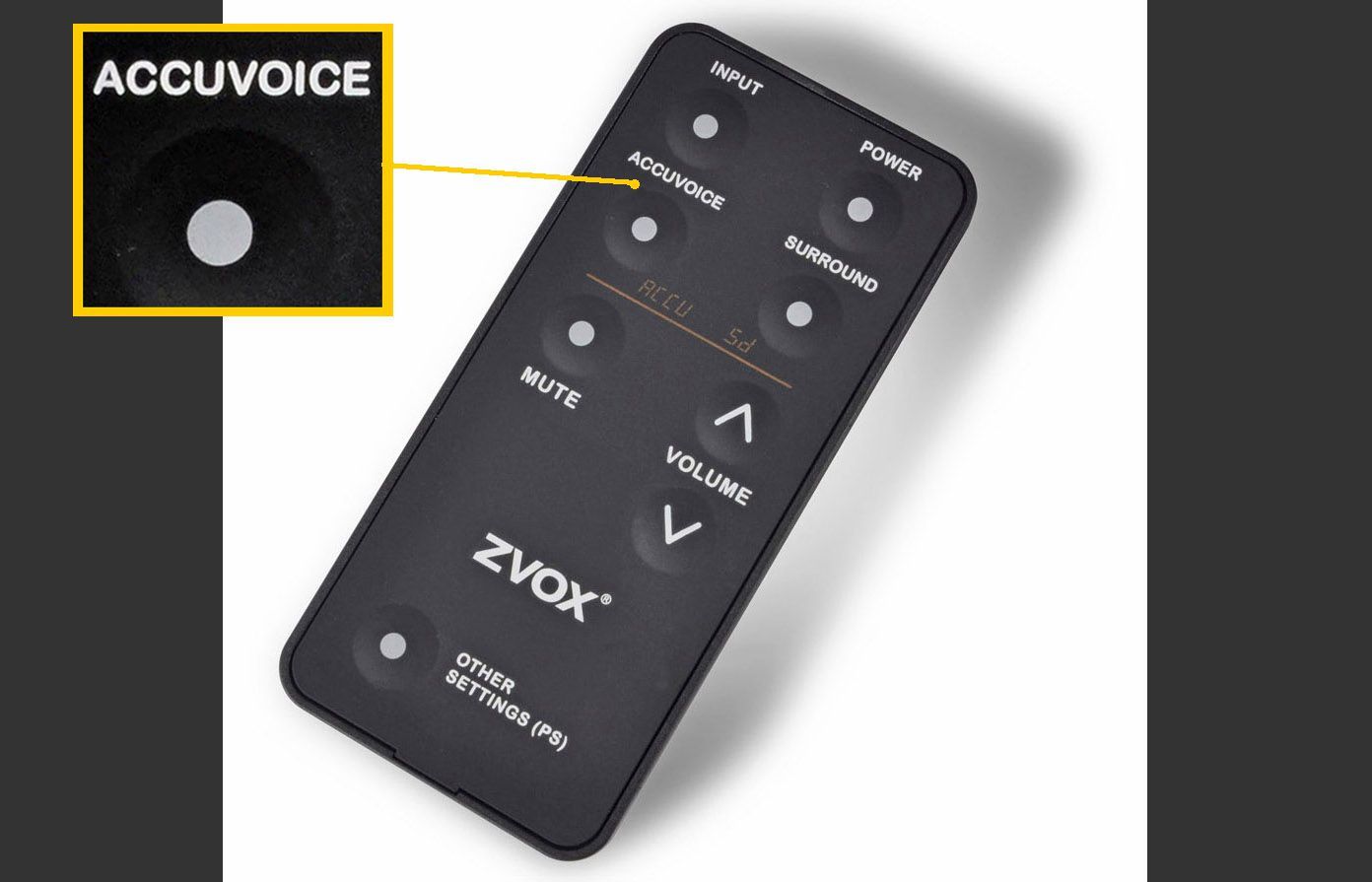 Дистанционное управление ZVOX Audio - настройка Accuvoice
