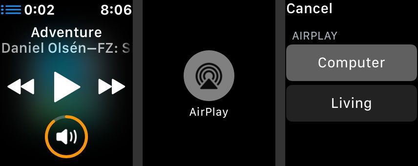 Как изменить источники AirPlay с помощью Force Touch на Apple Watch