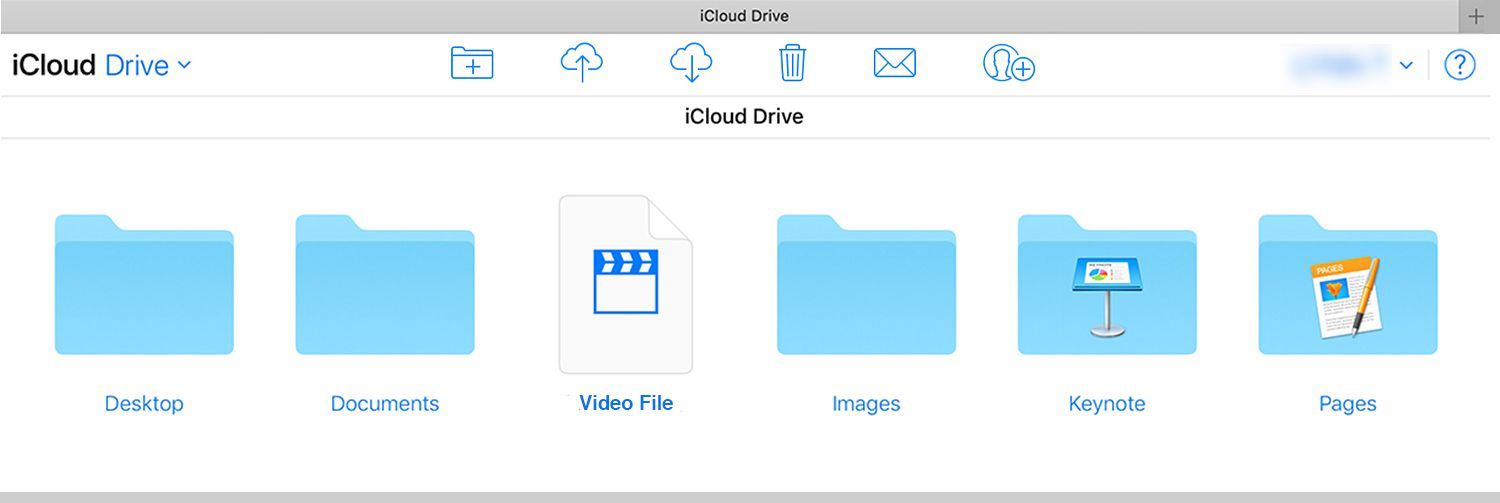 Скриншот файлов iCloud Drive