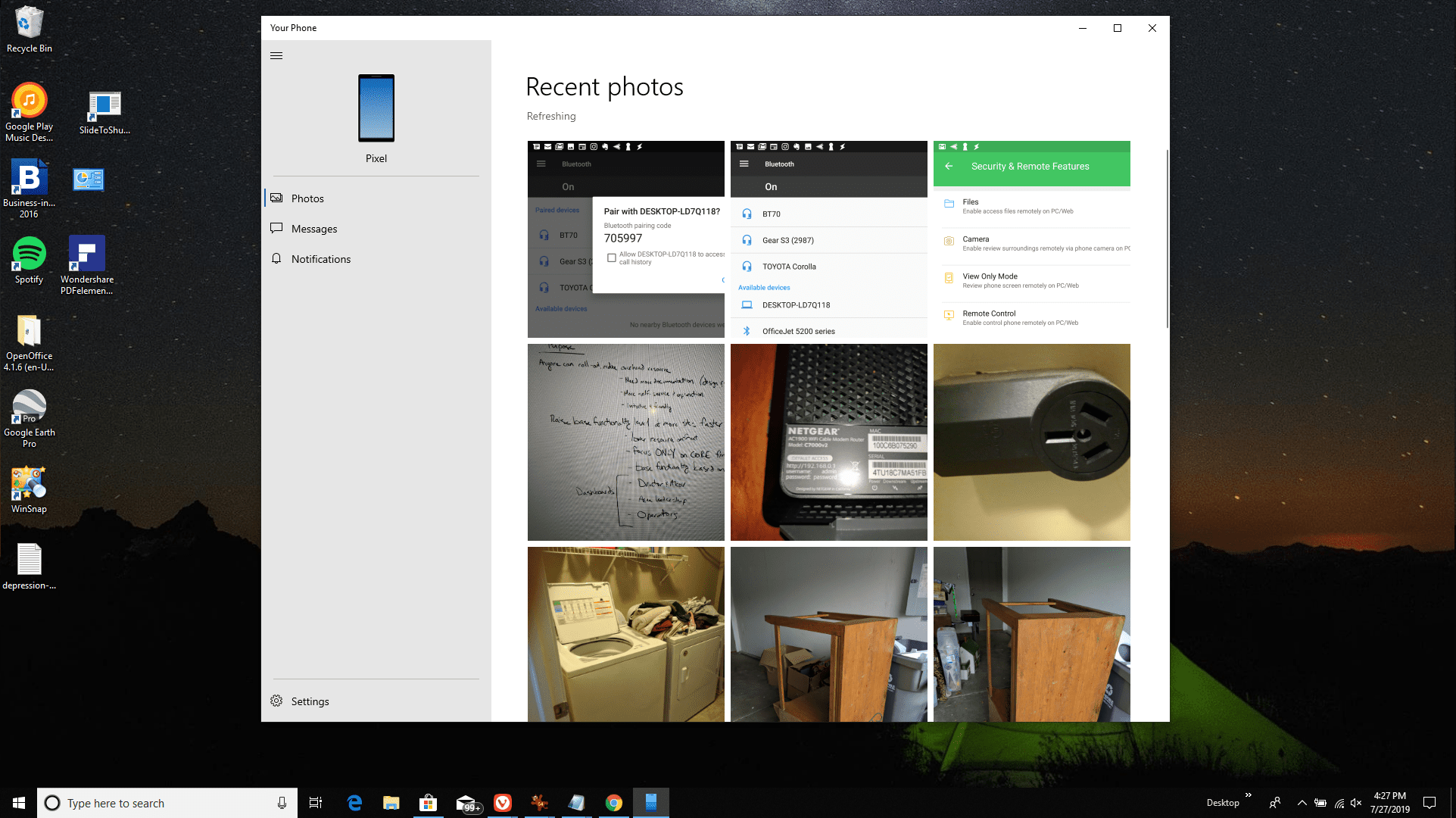 Скриншот просмотра фотографий на Android с вашего компьютера