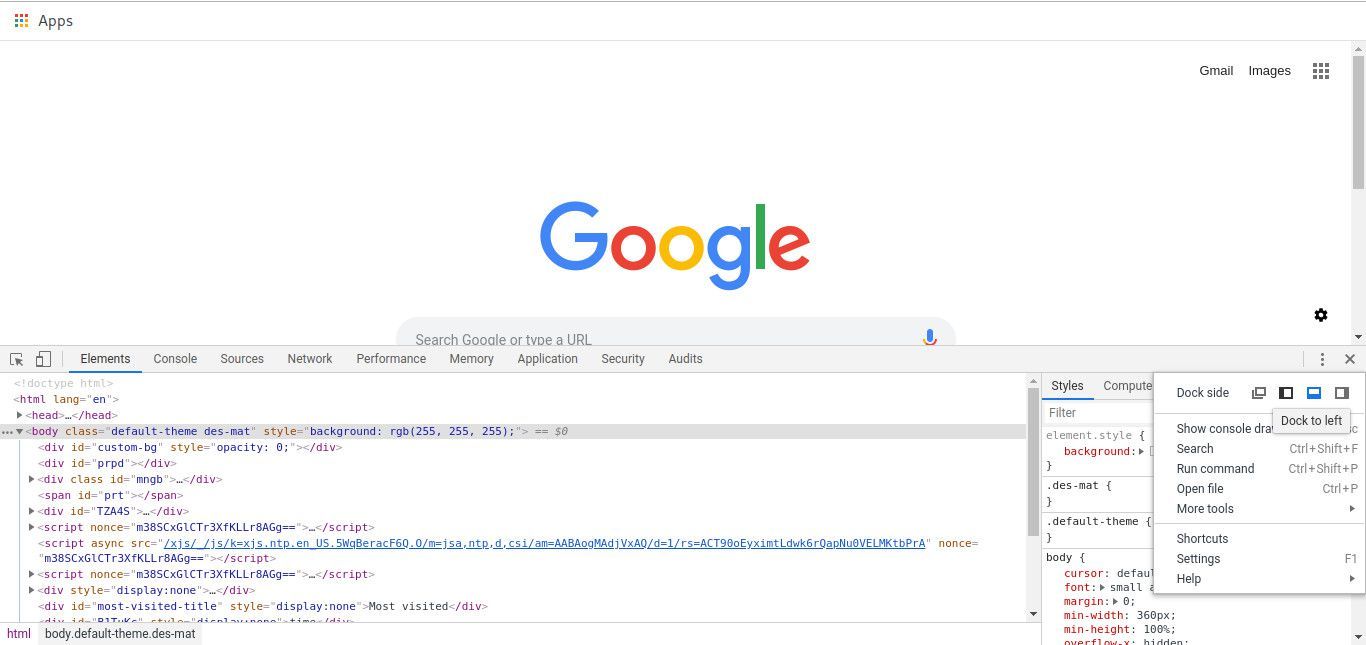 Настройка инструментов разработчика Google Chrome