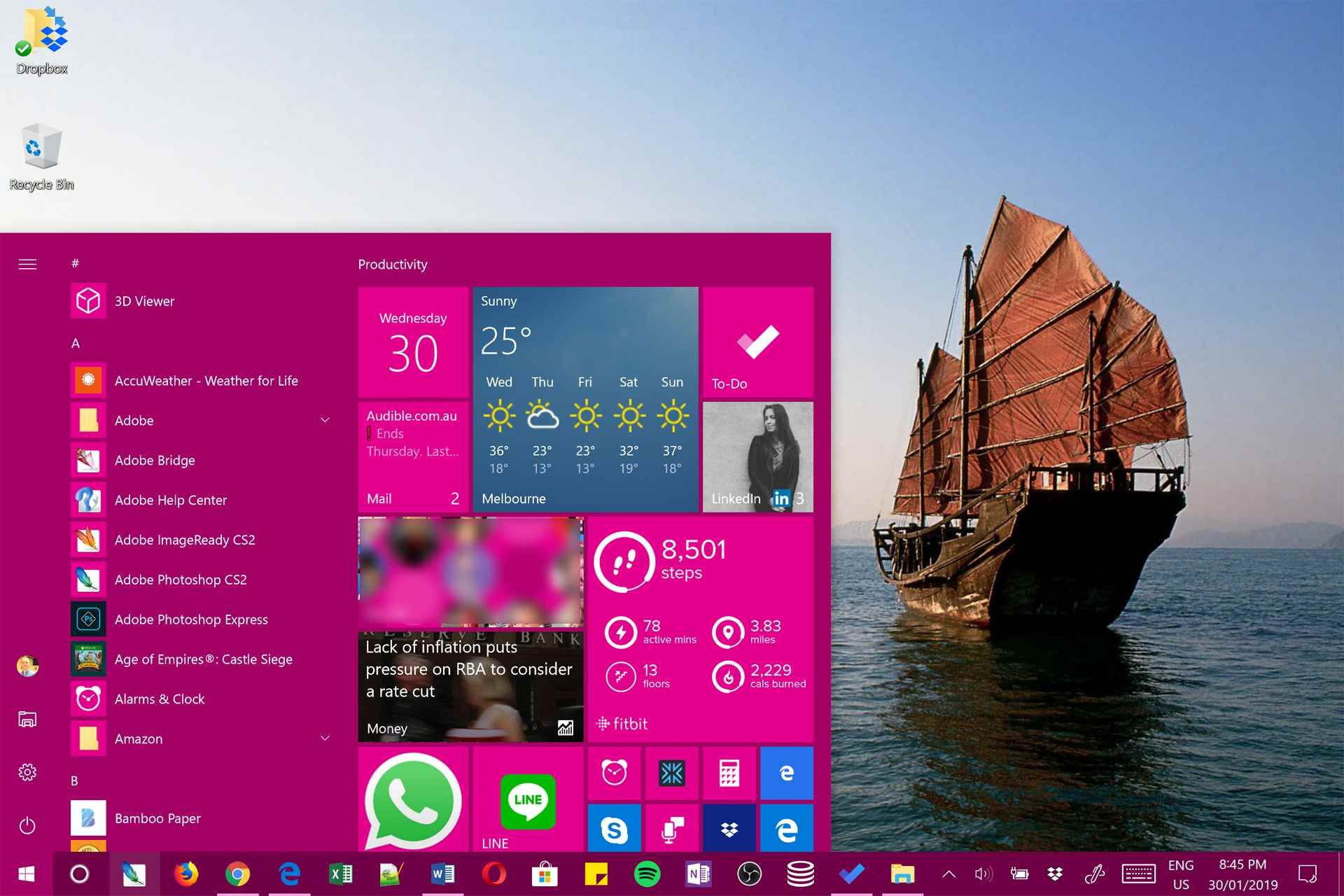 Изменение цветов меню «Пуск» Windows 10 и цветов Accent в настройках.