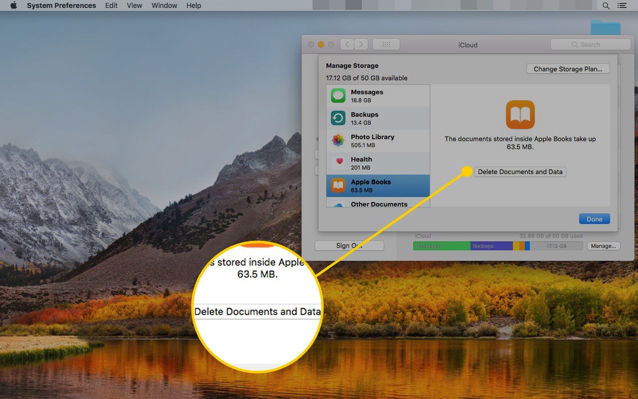 Настройки iCloud на Mac с
