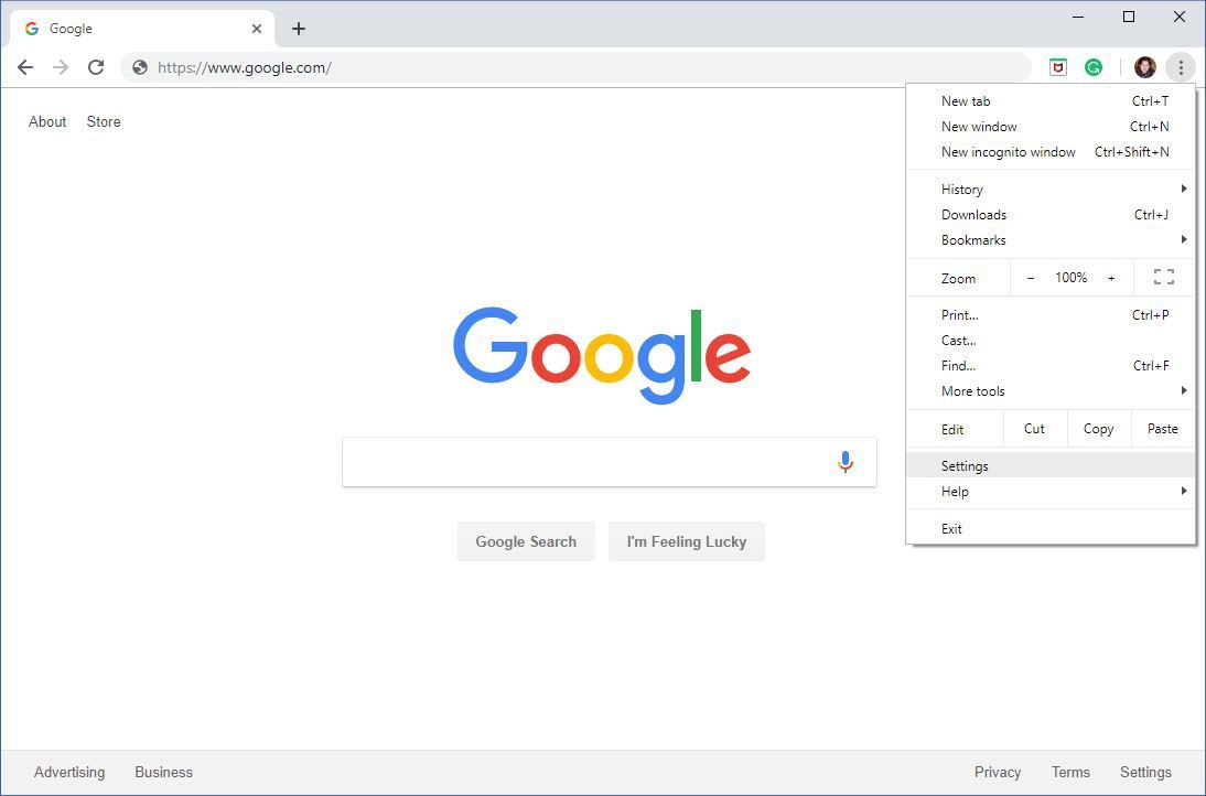 Снимок экрана, показывающий, где найти меню Chrome для очистки файлов cookie для одного сайта