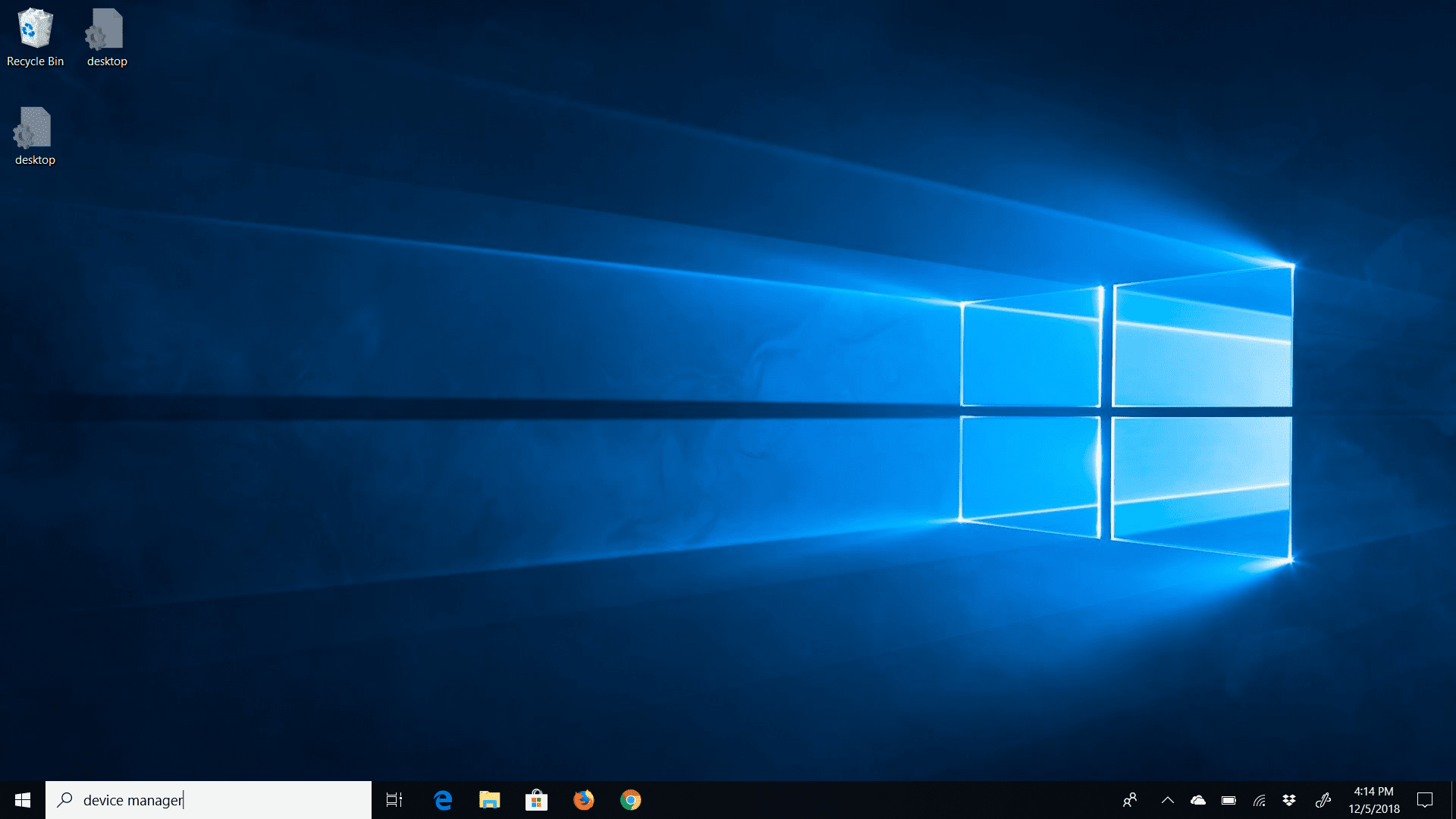Снимок экрана, показывающий, как ввести запрос в окно поиска Windows 10.