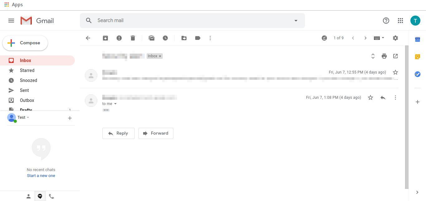 Gmail разговор